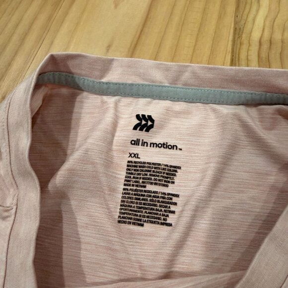 All in Motion Pink Men’s Athletic Top – Size Small - Picture 2 of 2